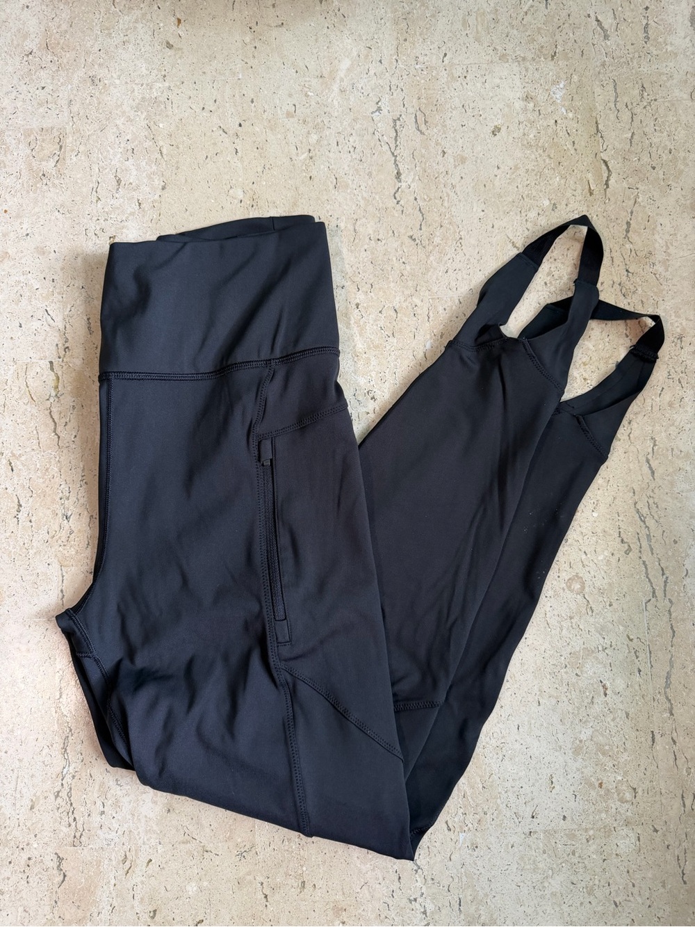 CALIA Power Sculpt Stirrup Leggings Women M Black High Rise Zip Pockets 23”